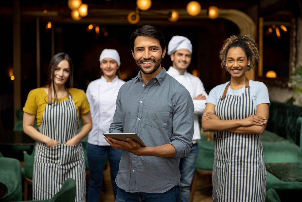 People holding a pos machine